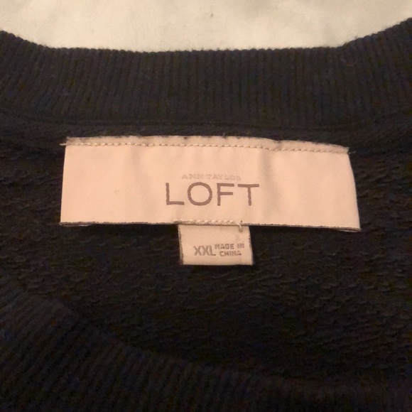 LOFT pullover with lace details along bottom cuff - Picture 3 of 3